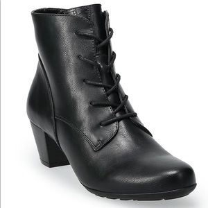 Brand New Black Lace Up Boots Size 8.5